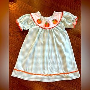 Little girls pumpkin dress